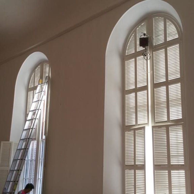 Plaster repair and paint at North Old Church Marblehead